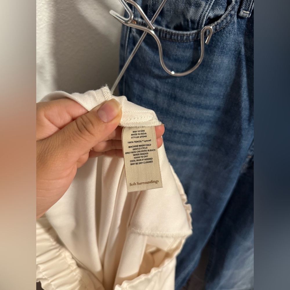 Soft Surroundings Cream Pull On Pants - Picture 5 of 6